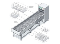 Линия для калибровки, жарки и фасовки